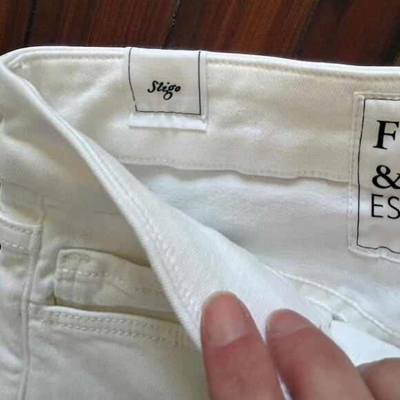 Frank & Eileen Sligo White Skinny Jeans Italian Performance Raw Women's size 26 - Picture 9 of 12